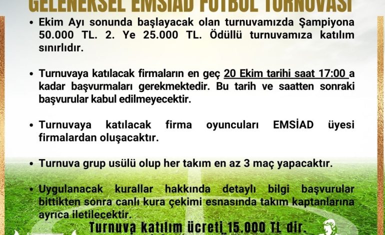 GELENEKSEL EMSİAD FUTBOL TURNUVASI